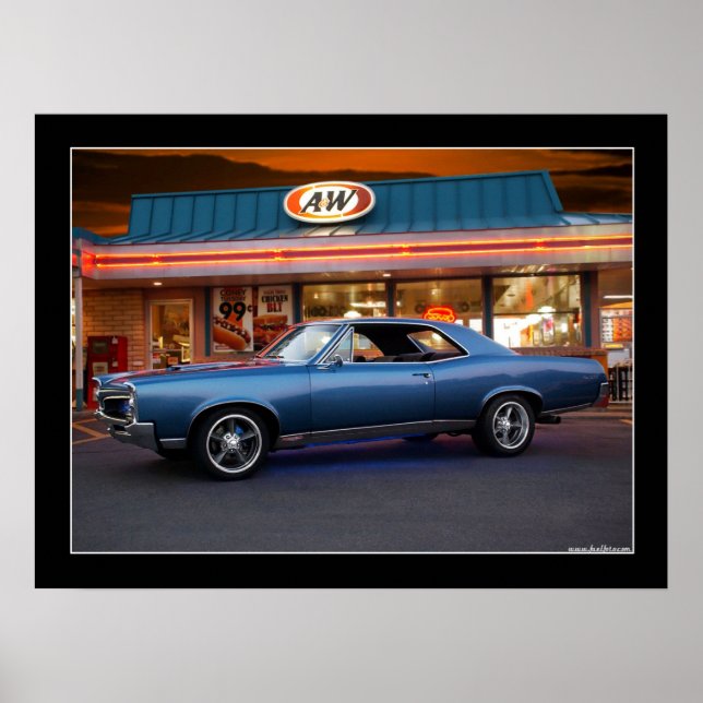 poster de Entrada do Carro Muscular 1967 Pontiac G (Frente)