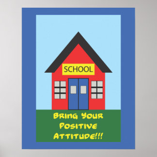 Poster de escola de atitude positiva