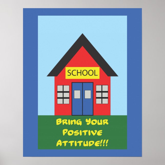 Poster de escola de atitude positiva (Frente)