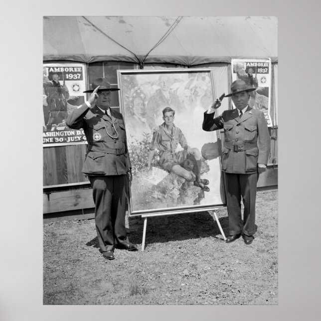 Poster de escoteiro oficial, 1937 (Frente)