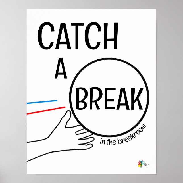 Poster de Escritório Engraçado para Sala de Quebra (Frente)