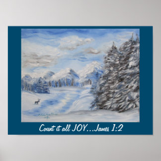 Poster de Escritura de Cena de Neve