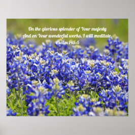Poster de Escritura de Flores Bluebonnet