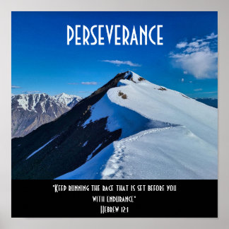Poster de Escritura Motivacional de Perseverança