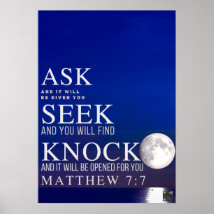 Poster de Escritura Perguntar Knock