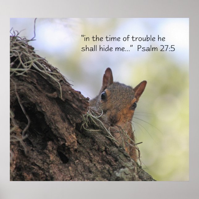 Poster De Escritura Psalm 27:5 (Frente)