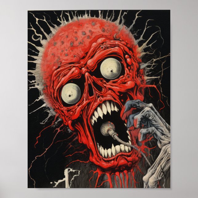 Poster de Esmagamento do Monstro do Pesadelo Surre (Frente)