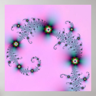 Poster de espiral azul e rosa