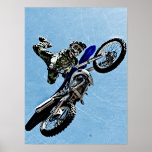 Poster de esportes extremos: Motocross Bike fazend