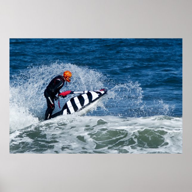 poster de esqui a jato, esporte aquático (Frente)