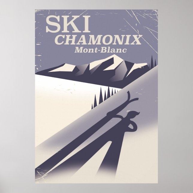 Poster de Esqui Chamonix-Mont-Blanc (Frente)