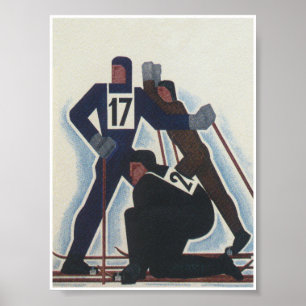 Poster de Esqui de Art Deco