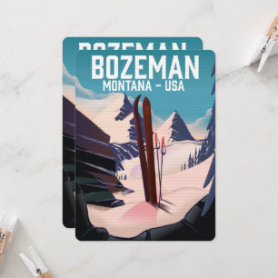 Poster de esqui de Bozeman Montana