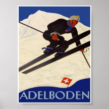Poster de Esqui de Suiça Adelboden