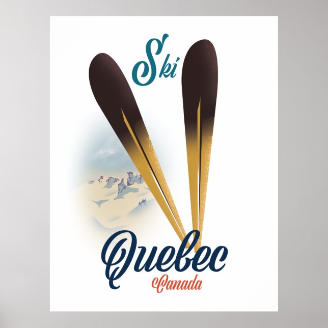 Poster de esqui no Canadá (Frente)