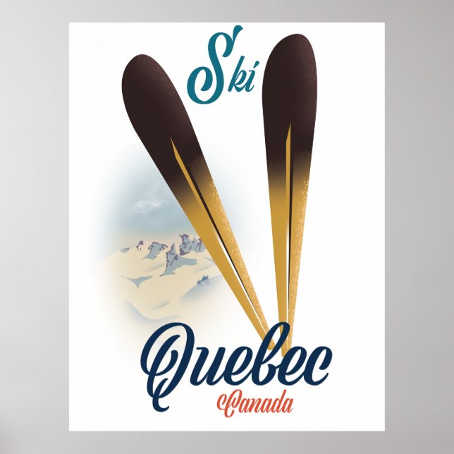 Poster de esqui no Canadá (Frente)