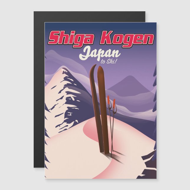 poster de esqui shiga kogen japan (Frente/Verso)