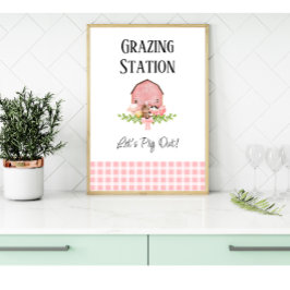 Poster de estação de Comida de aniversário do esta
