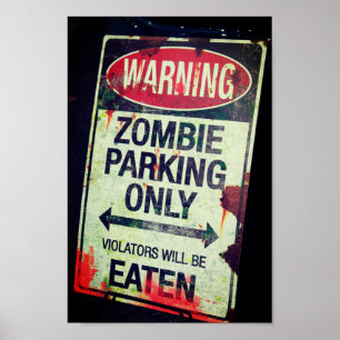 Poster de Estacionamento Zombie
