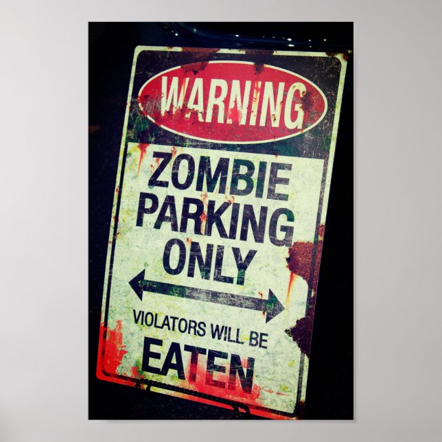 Poster de Estacionamento Zombie (Frente)