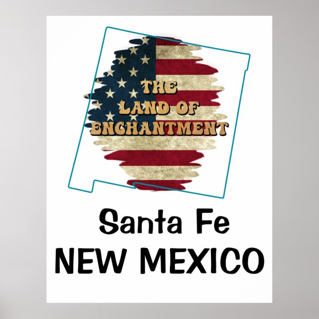 Poster de estado do Novo México Personalizado (Frente)