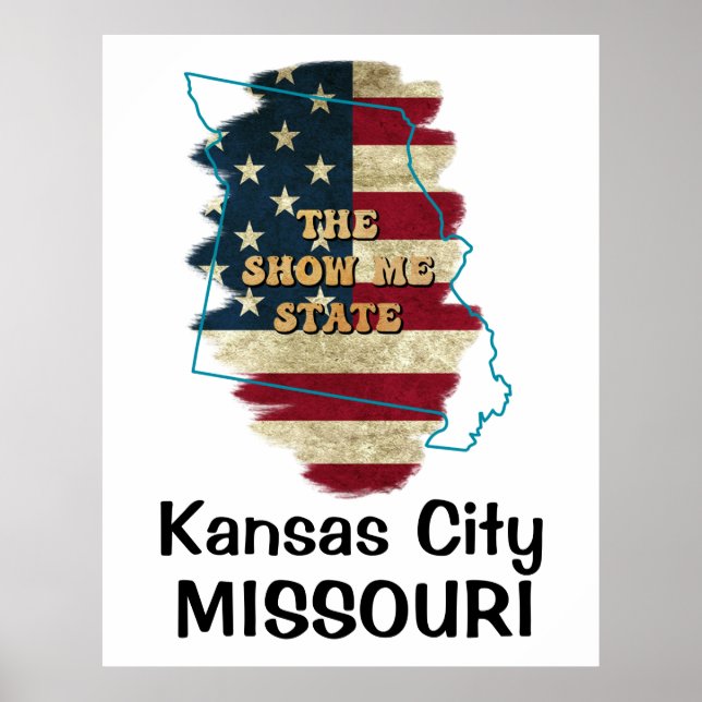 Poster de Estado Personalizado do Missouri (Frente)