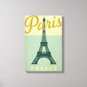 Poster de Estilo de Torre Eiffel em Paris Canvas W