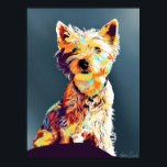 Poster de estilo pop de arte ocidental desenhado à<br><div class="desc">Uma mão bonita desenhou Westie,  no estilo pop.</div>