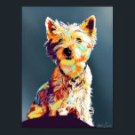 Poster de estilo pop de arte ocidental desenhado à<br><div class="desc">Uma mão bonita desenhou Westie, no estilo pop.</div>