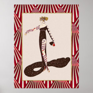 Poster de Estilo Vintage Art Deco (G.Barbier).