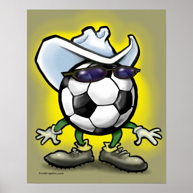 Poster de estrela do futebol (Frente)