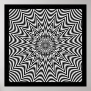 Poster de estrelas monocromáticas