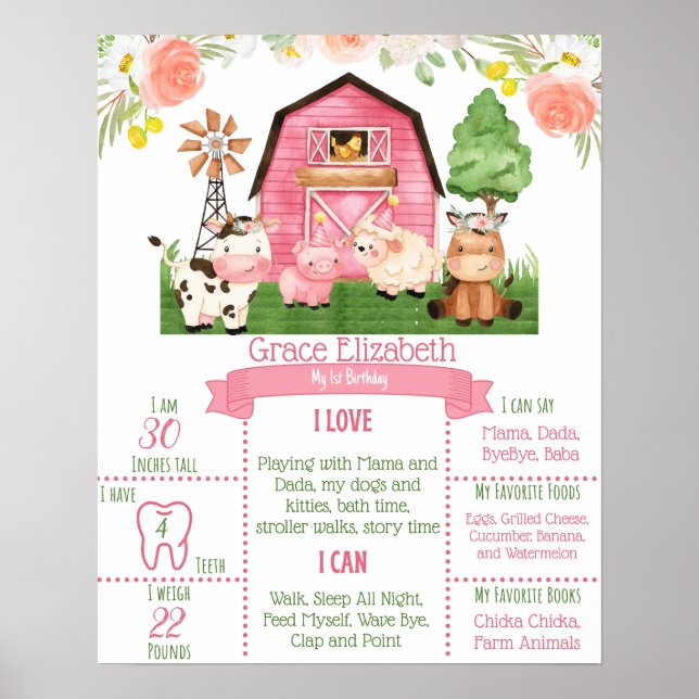 Poster de Etapa da primeiro aniversario Floral Ros (Frente)