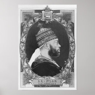 Póster de Etiópia, Menelik II