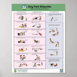 Poster de Etiqueta de Parque Canino
