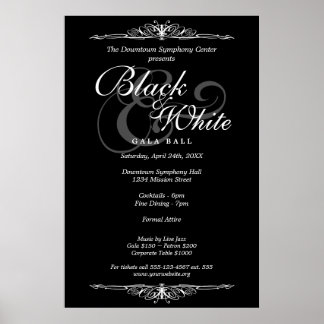 Poster de evento personalizado de baile de gala ne