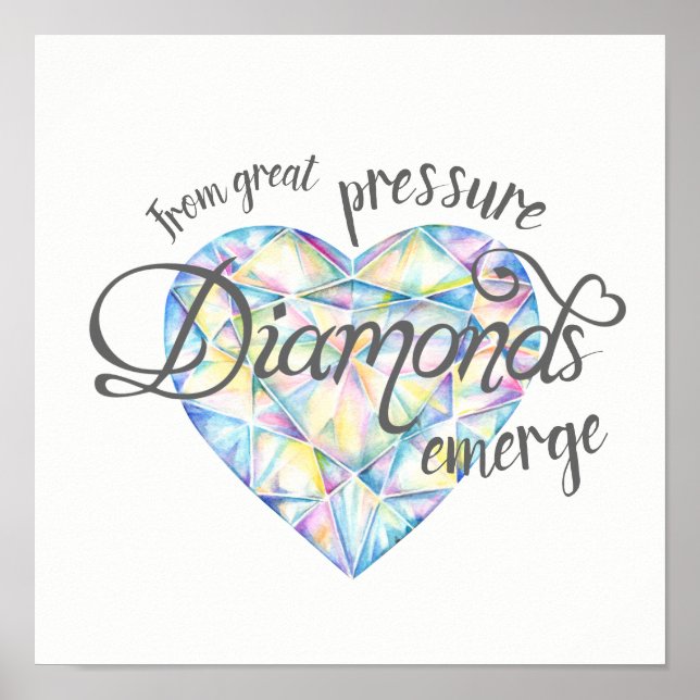 Poster De excelentes surgem diamantes sob pressão (Frente)