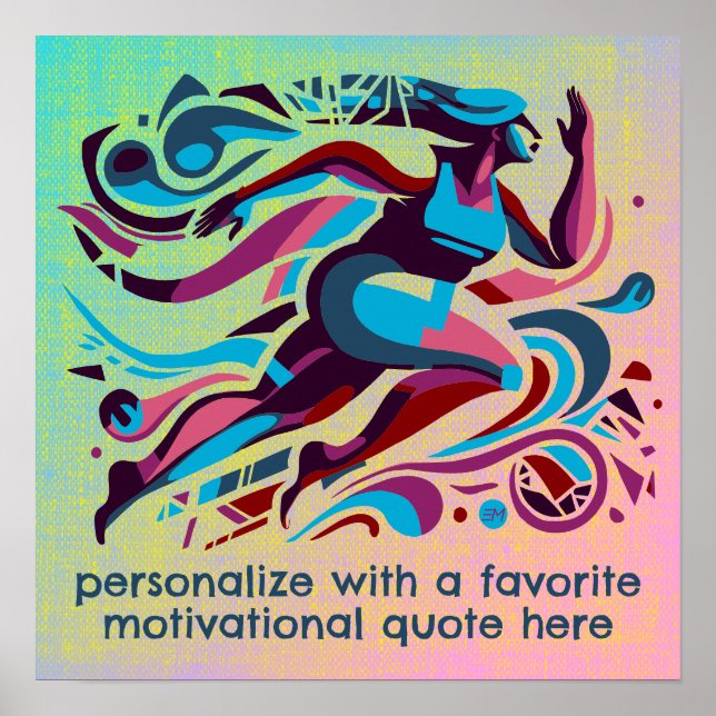Poster de Execução Motivacional de Cotação Favorit (Frente)