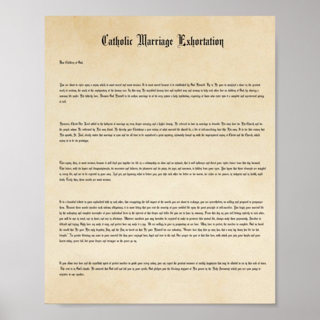 Poster de Exorção de Casamentos Católicos Tradicio (Frente)