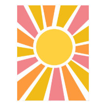 poster de explosão solar moderna dos anos 70