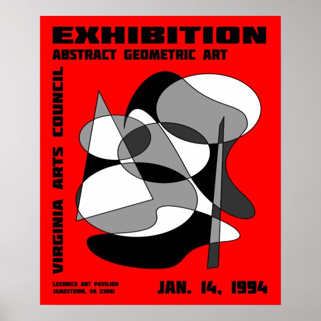 Poster de exposição de arte abstrato nº 3 (Frente)