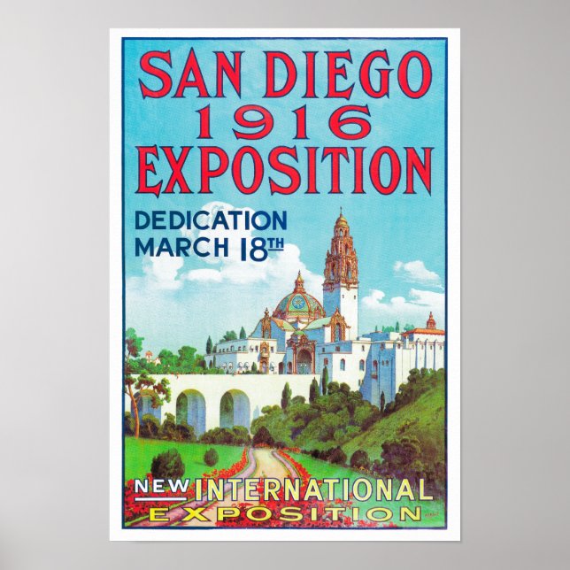 Poster de Exposição Internacional de San Diego (Frente)