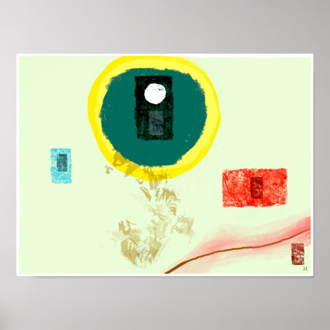Poster de Expressão primavera Zen Abstrato (Frente)