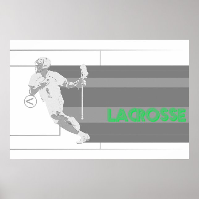 poster de faixa de cheio de lacrosse vintage (Frente)