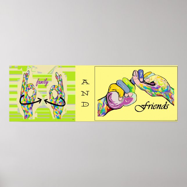 POSTER de Família e Amigos ASL (Frente)