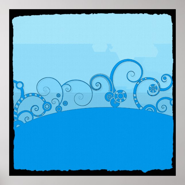 poster de fantasia azul girada (Frente)