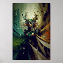 Poster de Fantasia da Feiticeira Elfa | Arte de RP