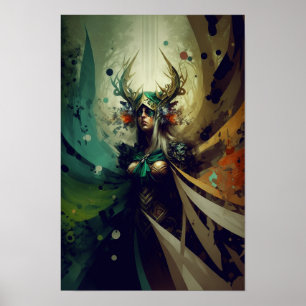 Poster de Fantasia da Feiticeira Elfa   Arte de RP