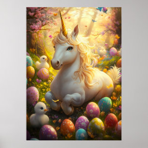 Poster de Fantasia de Ovo de Páscoa da Unicorn