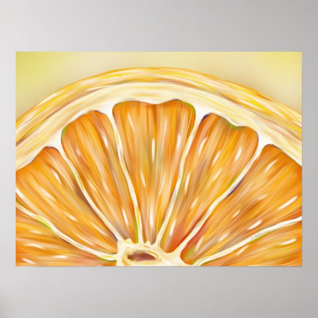 poster de fatia laranja de macro "apertada rapidam (Frente)